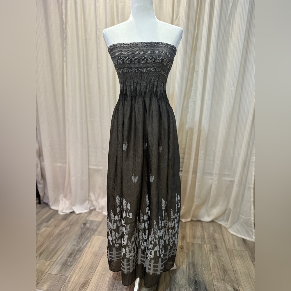 Anthropologie Lapis Strapless Dress Whimsigoth Women’s One Size